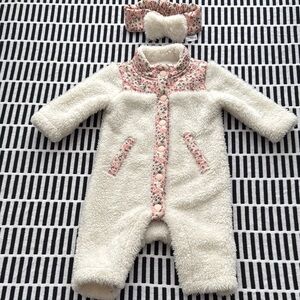 Floral Baby Onesie with Headband